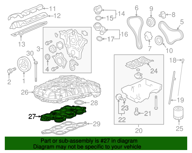 20112017 GM Lower Intake Manifold Assembly 12633365