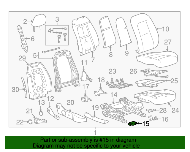 Front Passenger Side Seat Heater Vent Control Module 13533163