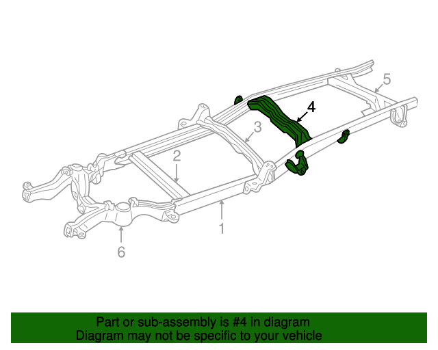 1988-2000 GM Fuel Tank Front Crossmember 15659413 | Watson Chevrolet Parts