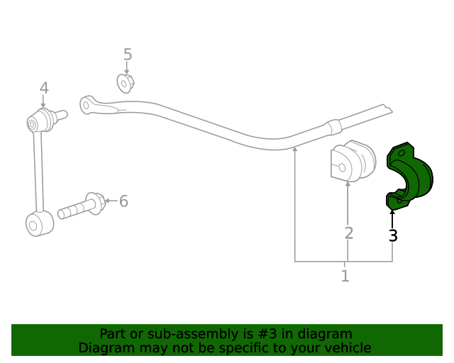 20202023 Cadillac Stabilizer Shaft Clamp 84352919