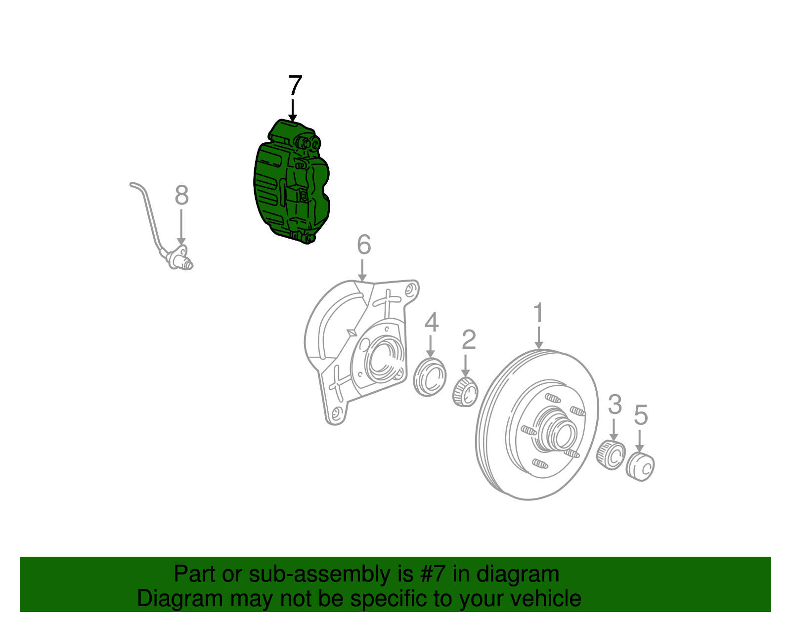 Disc Brake Caliper - Ford (GU2Z-2V120-ERM)