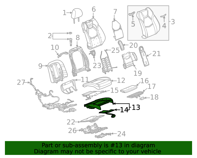 2022 Cadillac Airbag Front Passenger Side Passenger Presence Module Kit