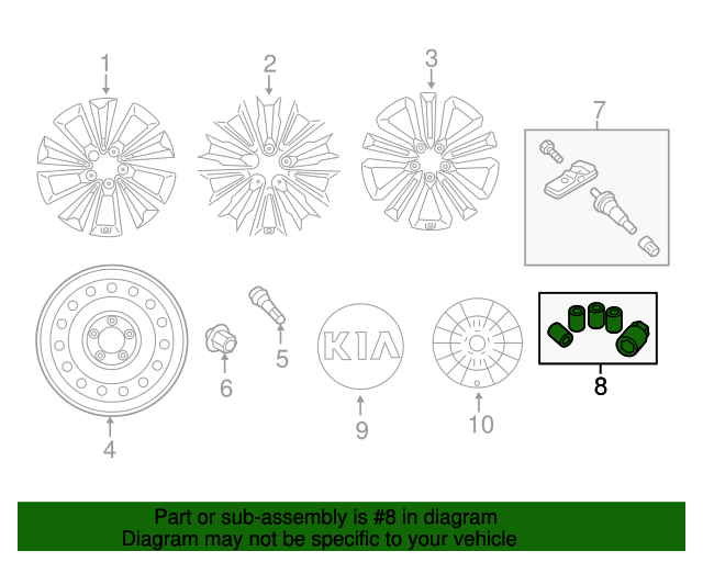 20152023 Kia Wheel Locks 00344ADU01