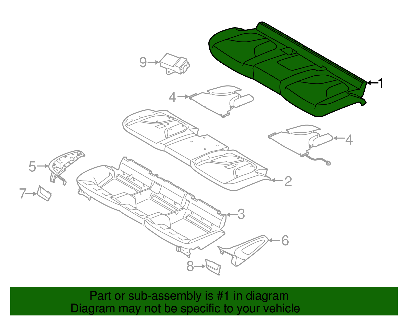 Cushion Cover - Ford (GJ7Z-7863805-BA)