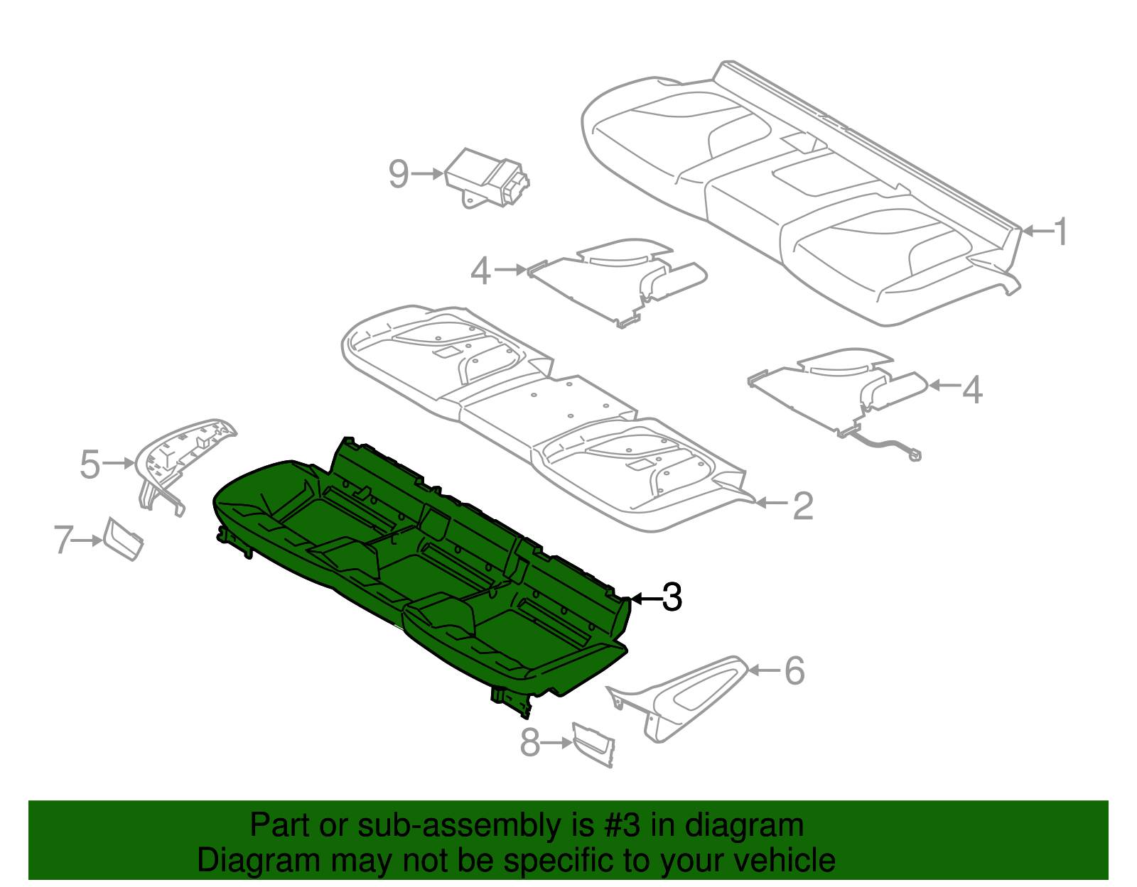 Seat Frame - Ford (GJ7Z-7863840-A)