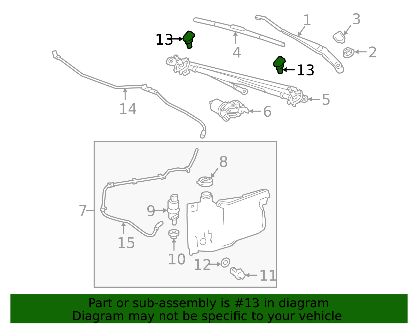Windshield Washer Nozzle - GM (95429754)