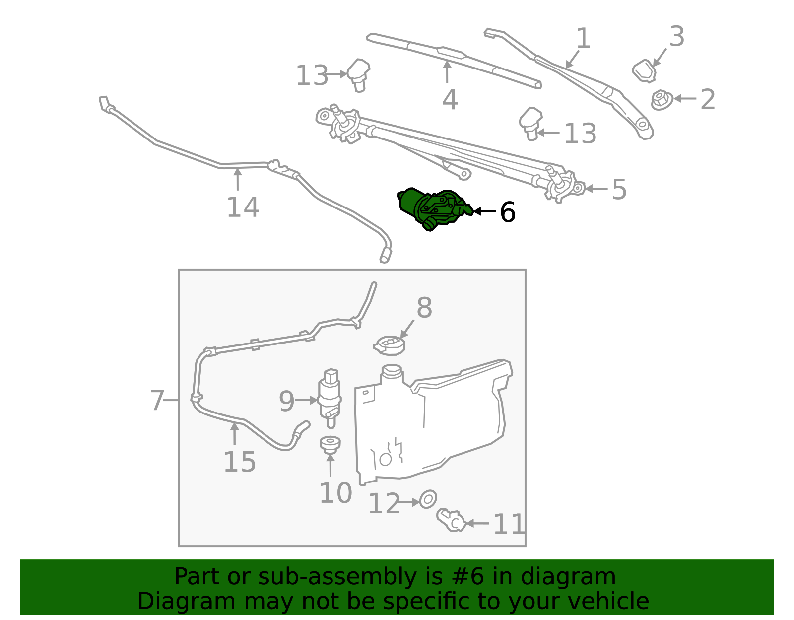Windshield Wiper Motor - GM (84339745)