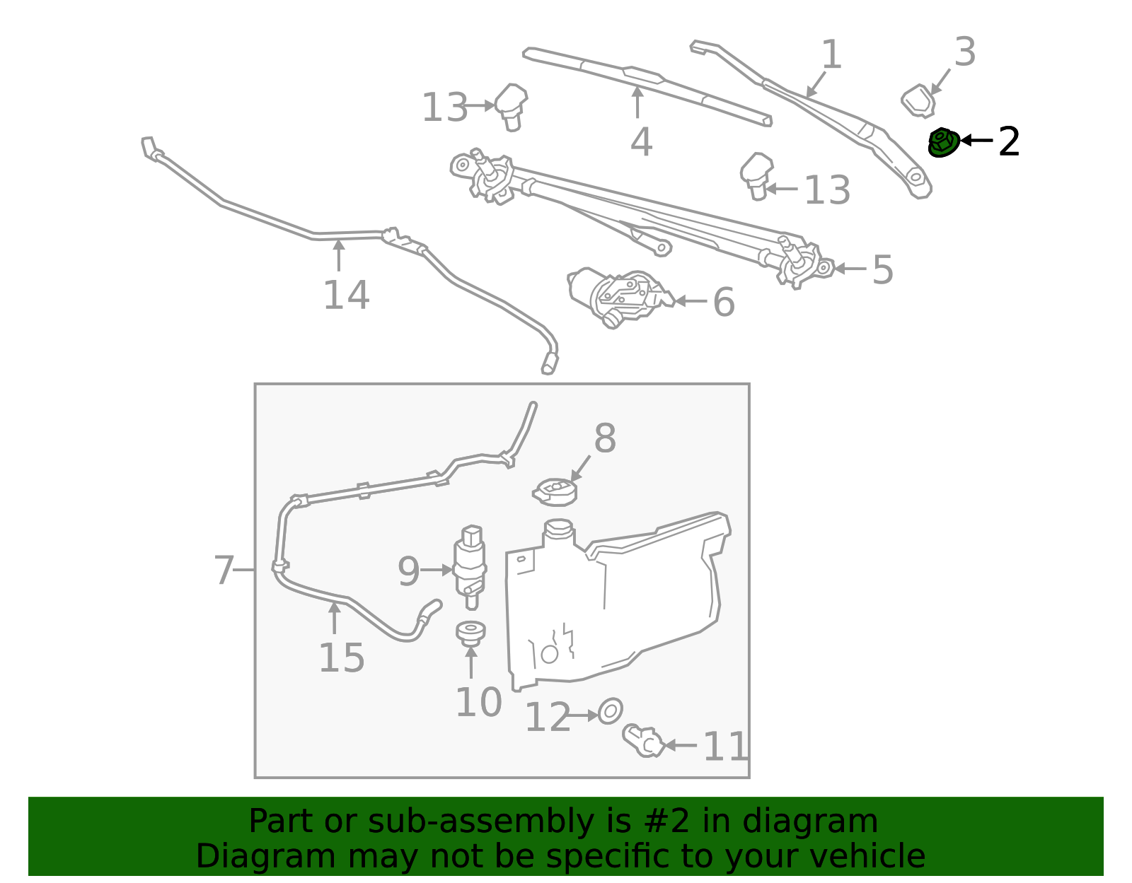 Windshield Wiper Arm Nut - GM (11546460)