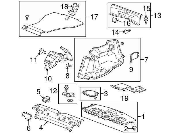 Genuine Oem Acura Clip Trim 7mm Nh167l Graphite Black Part S0d 003zh Acura Parts For Less