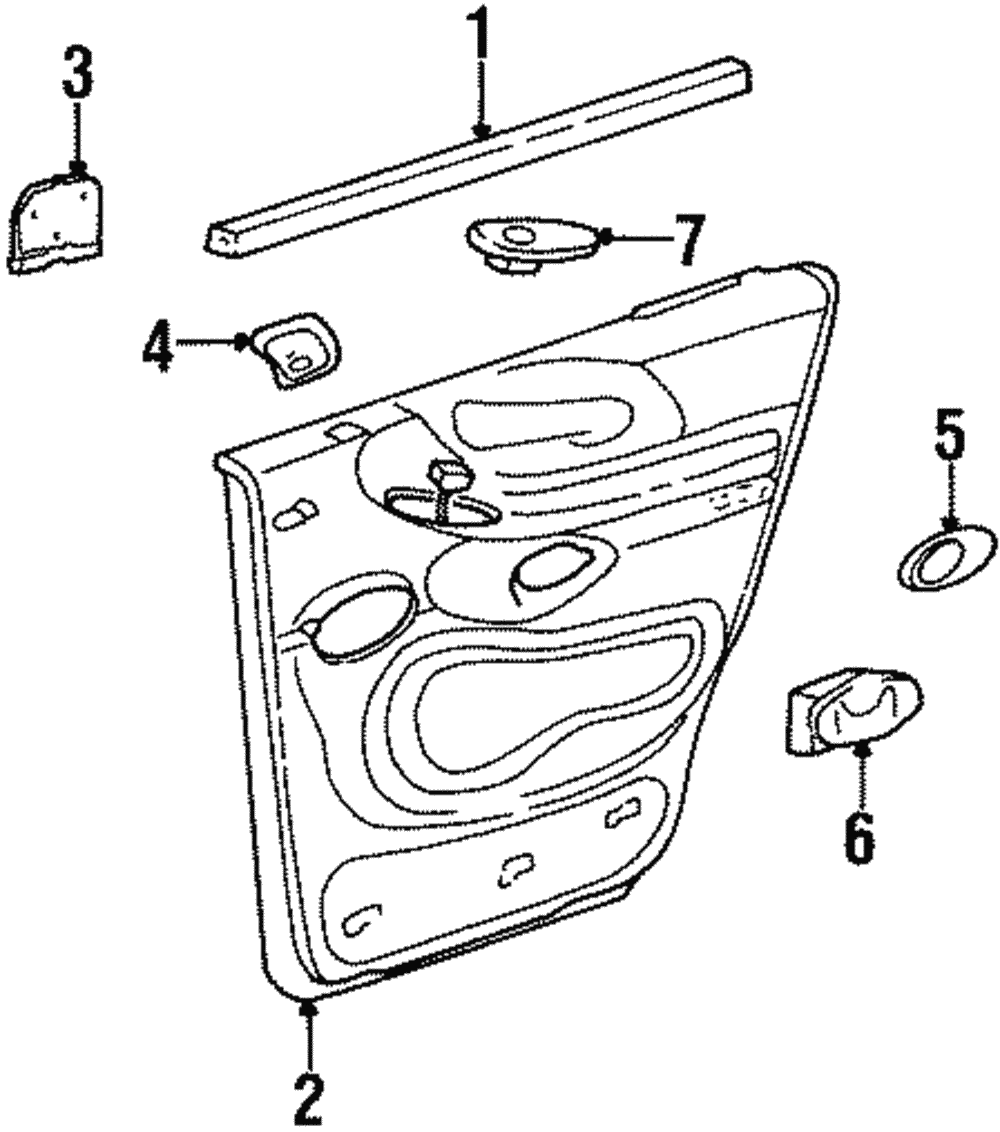 Door Trim Panel - Ford (YL7Z-7827407-AAB)