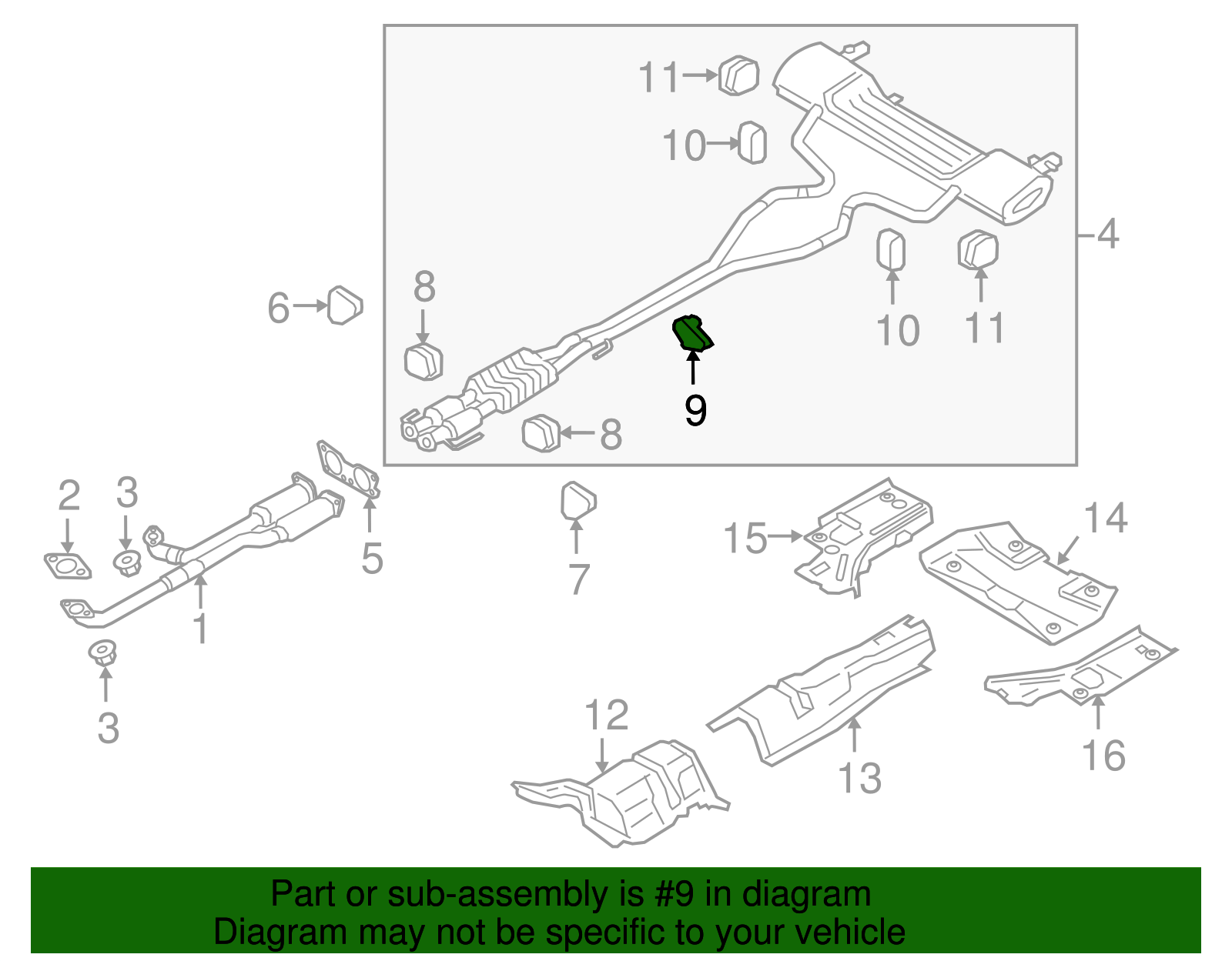 Center Bracket - Ford (GD9Z-5A242-A)