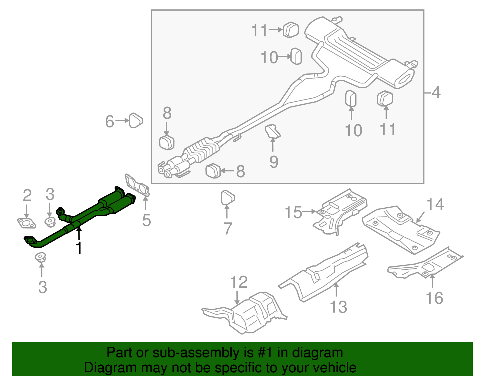 Exhaust Pipe - Ford (GD9Z-5G203-D)