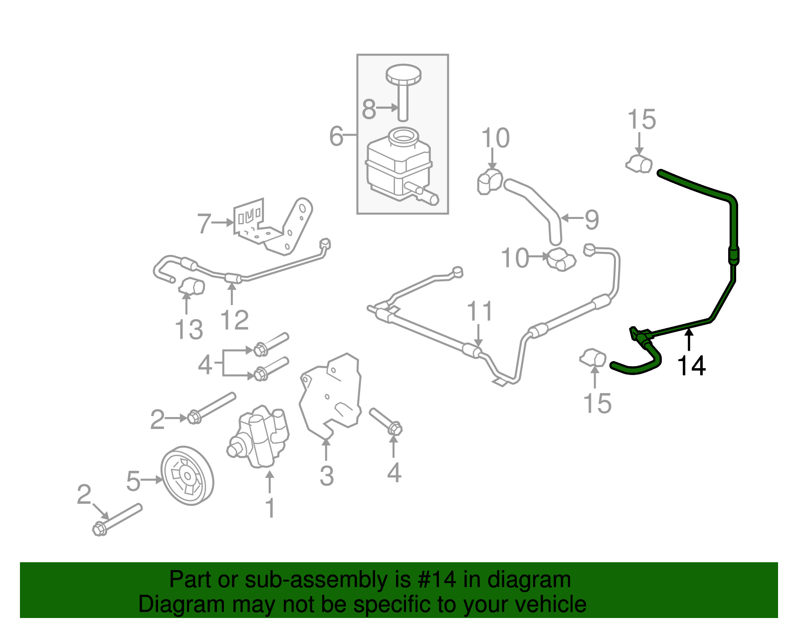 Hose Assembly-P/S Fluid Clear Otlt - GM (92222575)