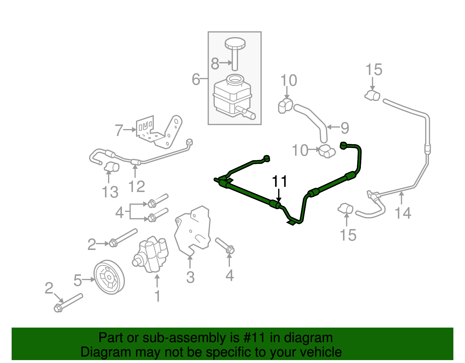 Hose, P/S Gr Inl - GM (92263438)