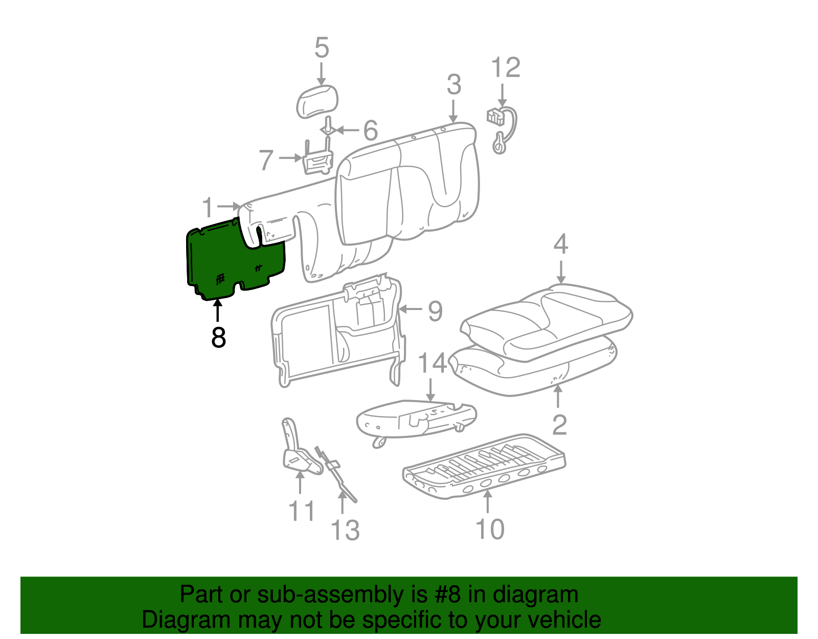 Seat Back Panel - GM (88939467)