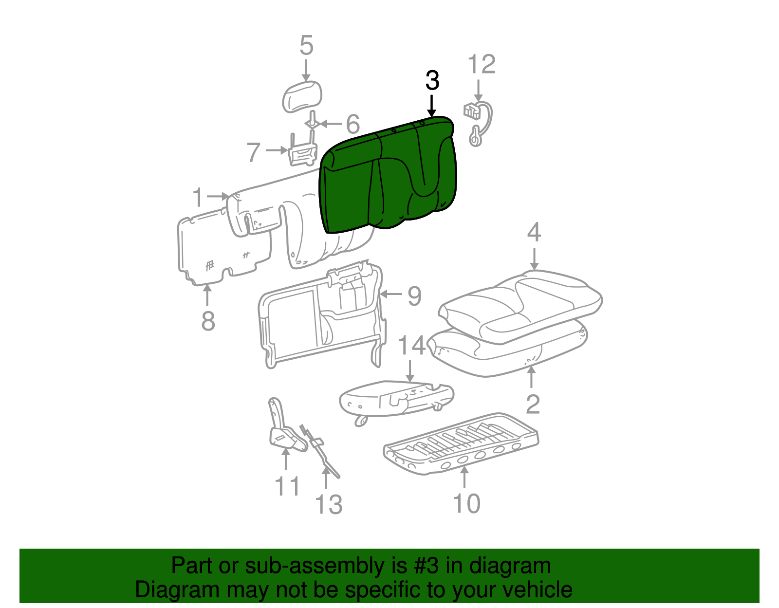 Seat Back Cover - GM (88937962)