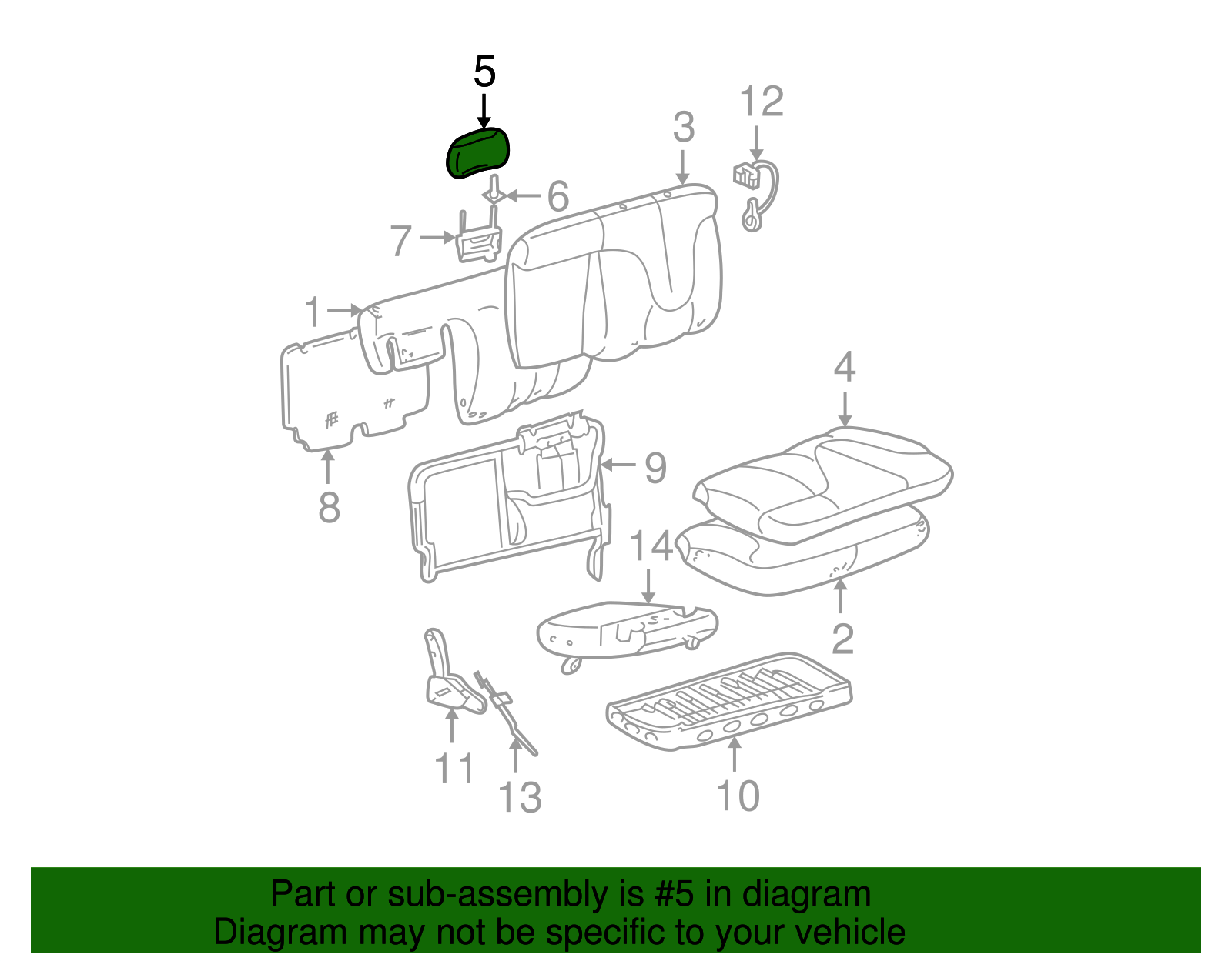 Headrest Cover - GM (88939086)