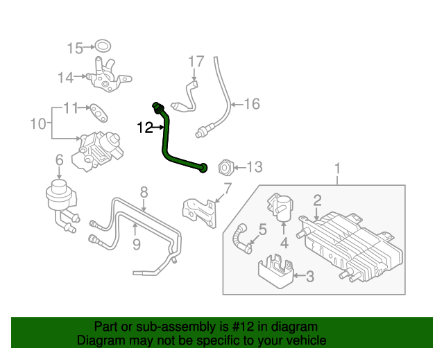 2006 Ford OEM Egr Tube 6E5Z9D477GA OEM Ford Parts