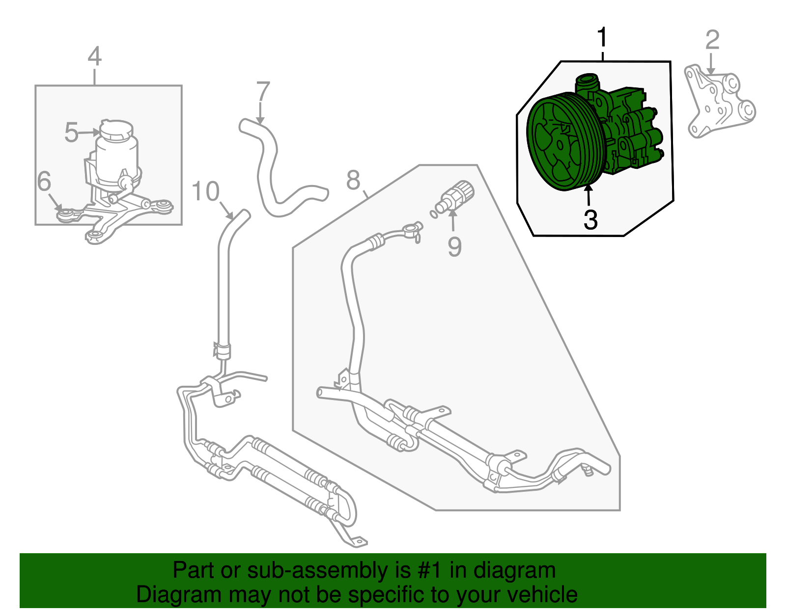 Power Steering Pump - Toyota (44310-0C080)