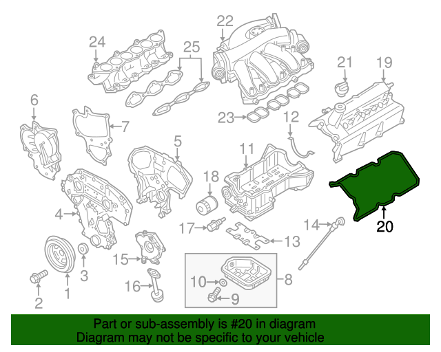 Engine Valve Cover W/ Gasket For Nissan Quest For Maxima Altima Murano 3.5L 03 0