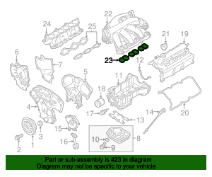 14032-JA10A - Intake Connector Gasket Set 2007-2024 Nissan | Nissan ...