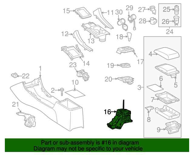 20052010 Scion tC Gear Shift Assembly 3356021030 Toyota Parts Center