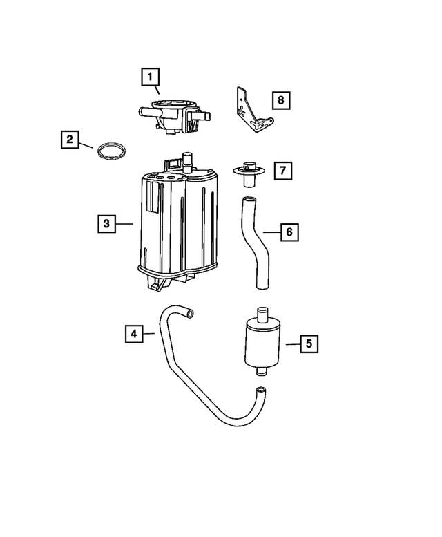 2004 Dodge Durango Vapor Canister 52855214AA Mopar eStore