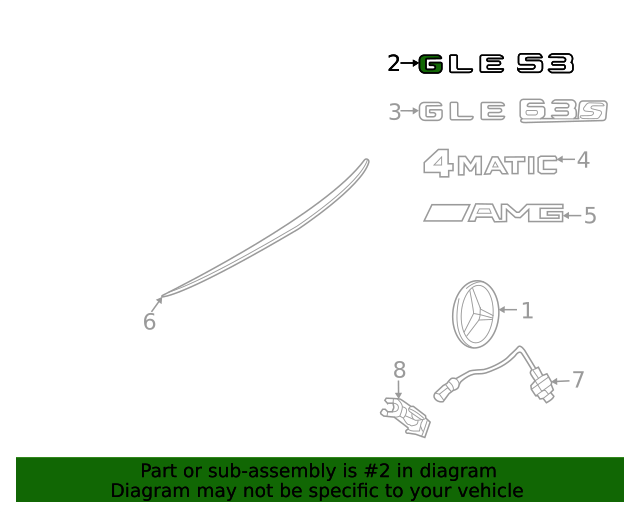 167-817-12-00 - Emblem 2020-2024 Mercedes-Benz | Mercedes-Benz USA  