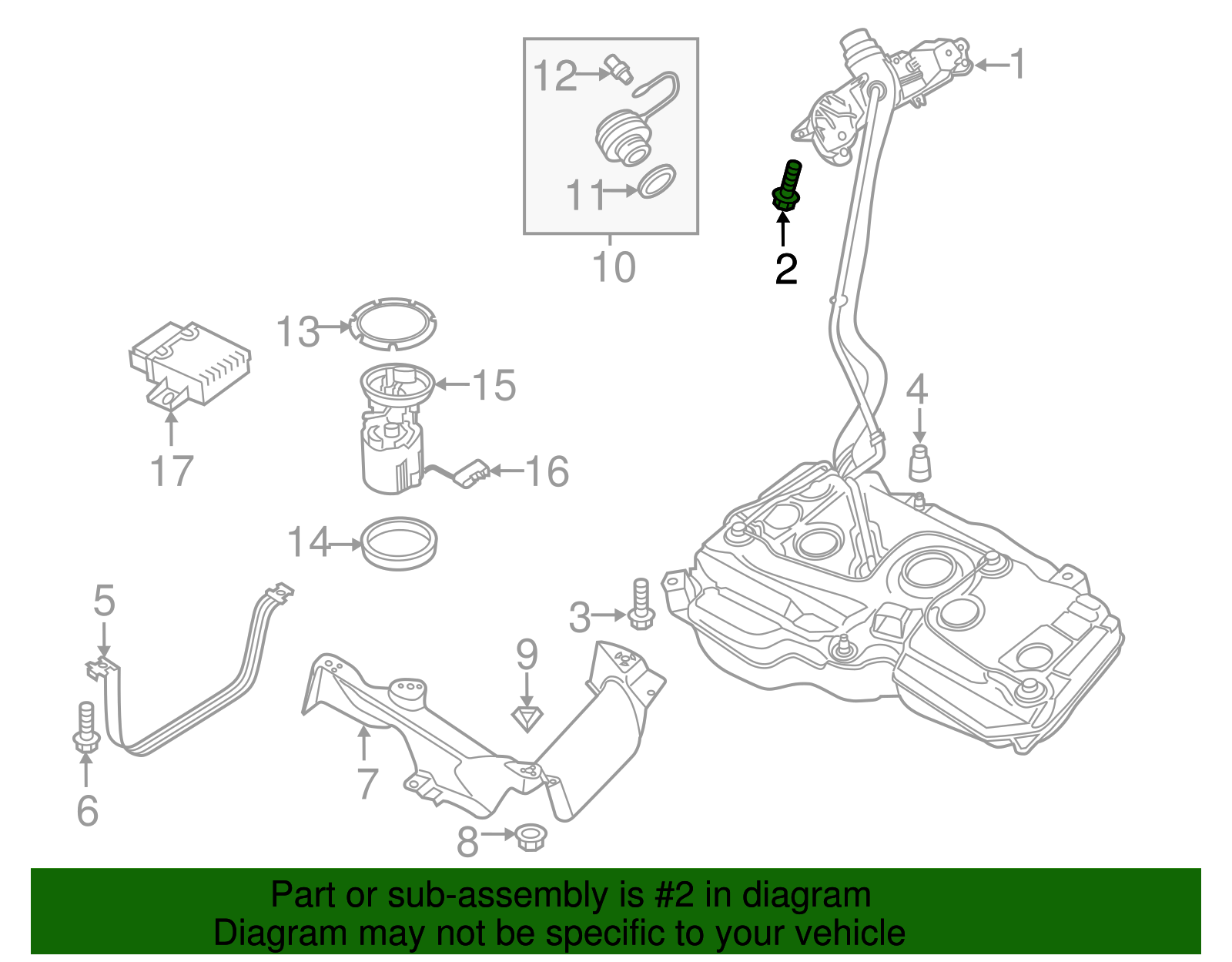 Fuel Tank Bolt - Volkswagen (N-106-998-01)