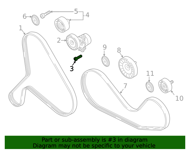 N10742702 Belt Tensioner Bolt 20182023 Audi Euro Parts 4 Less
