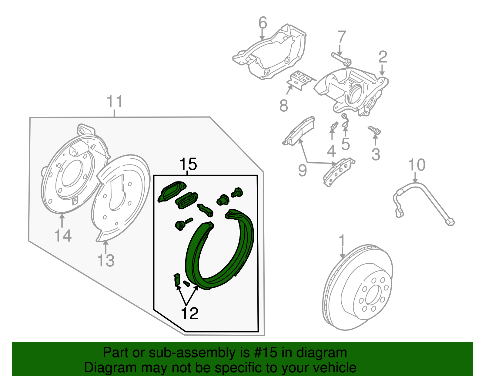 Rear Parking Brake Kit - GM (89027098)