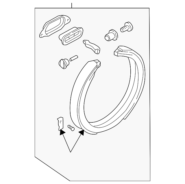 88935748 GM Rear Parking Brake Hold Down Spring Kit with Clips and