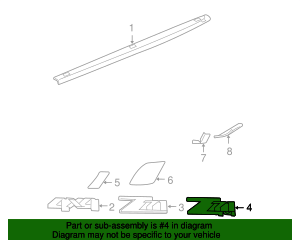 2007-2014 GM Pickup Box Side Rear Decal 25798300 | GMPartsDirect.com