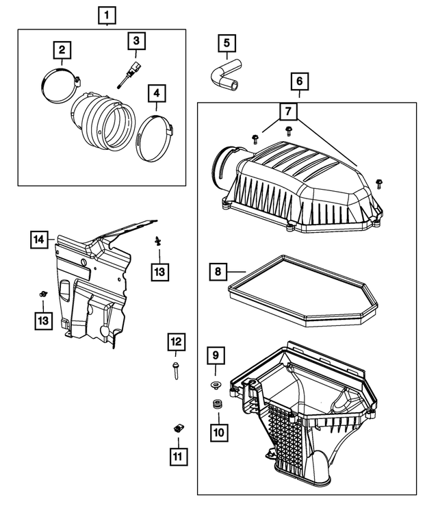 Genuine Mopar Air Inlet Duct 5038430AF