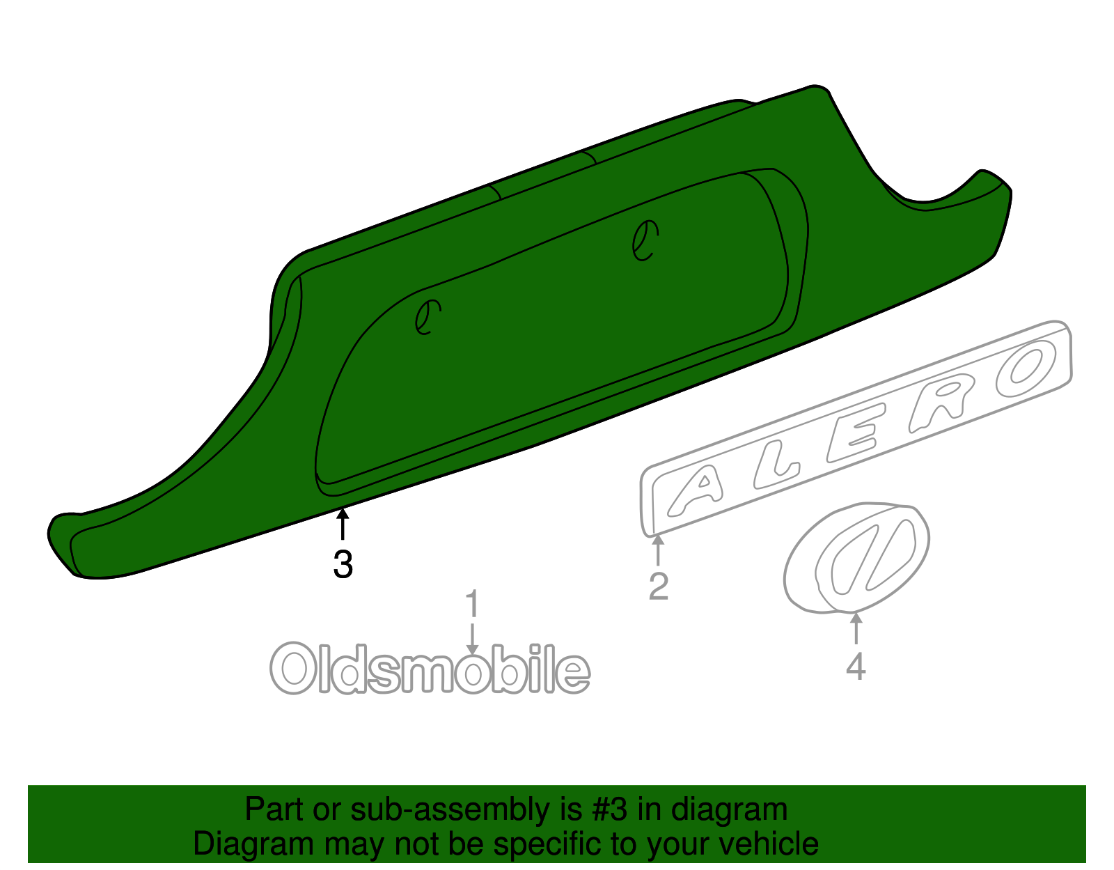 Panel Assembly, R/Cmpt Lid Fin - GM (12463188)