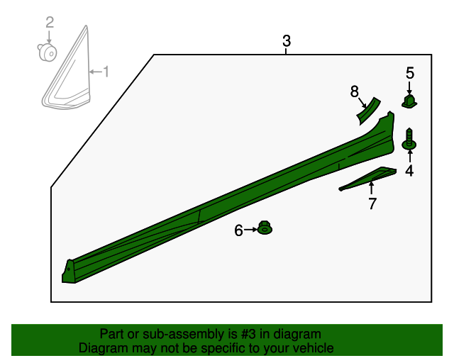 20162022 Chevrolet Spark Primed Driver Side Rocker Panel Molding
