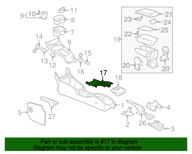 20052010 Chevrolet Cobalt Light Neutral Front Floor Console Parking