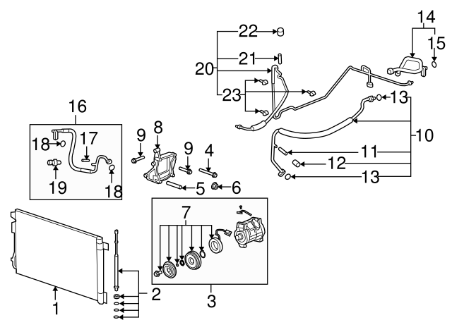 NEW A//C Suction /& Discharge Line Fits 2014 2015 2016 Chevrolet Corvette V8 6.2