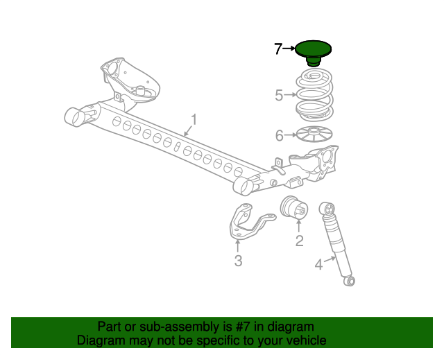 20032010 GM Rear Suspension Jounce Bumper 19352221 GM