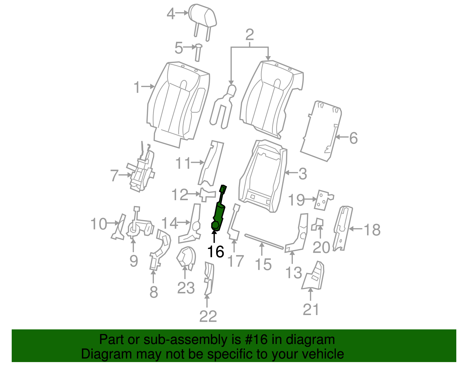 Recline Motor - Buick (25785510)