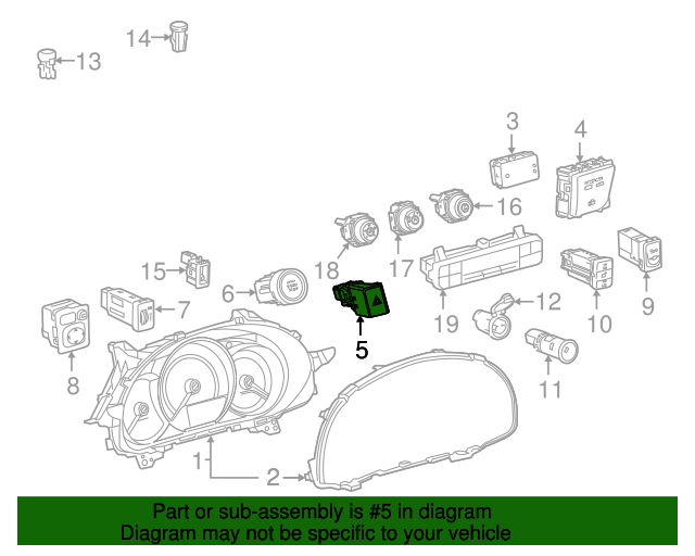 20172019 Toyota Corolla Hazard Switch 8433202320 Toyota Parts Center