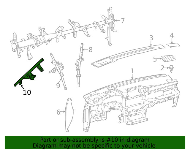 55308-0E080 - Outer Brace - 2020-2021 Toyota Highlander | OEM Genuine ...