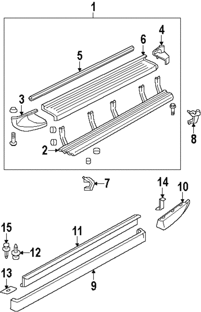19992000 GM Running Board End Cap 15032204