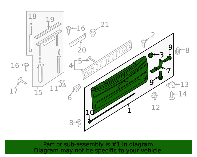 Tailgate Assembly LC3Z9940700F Ford Parts Center
