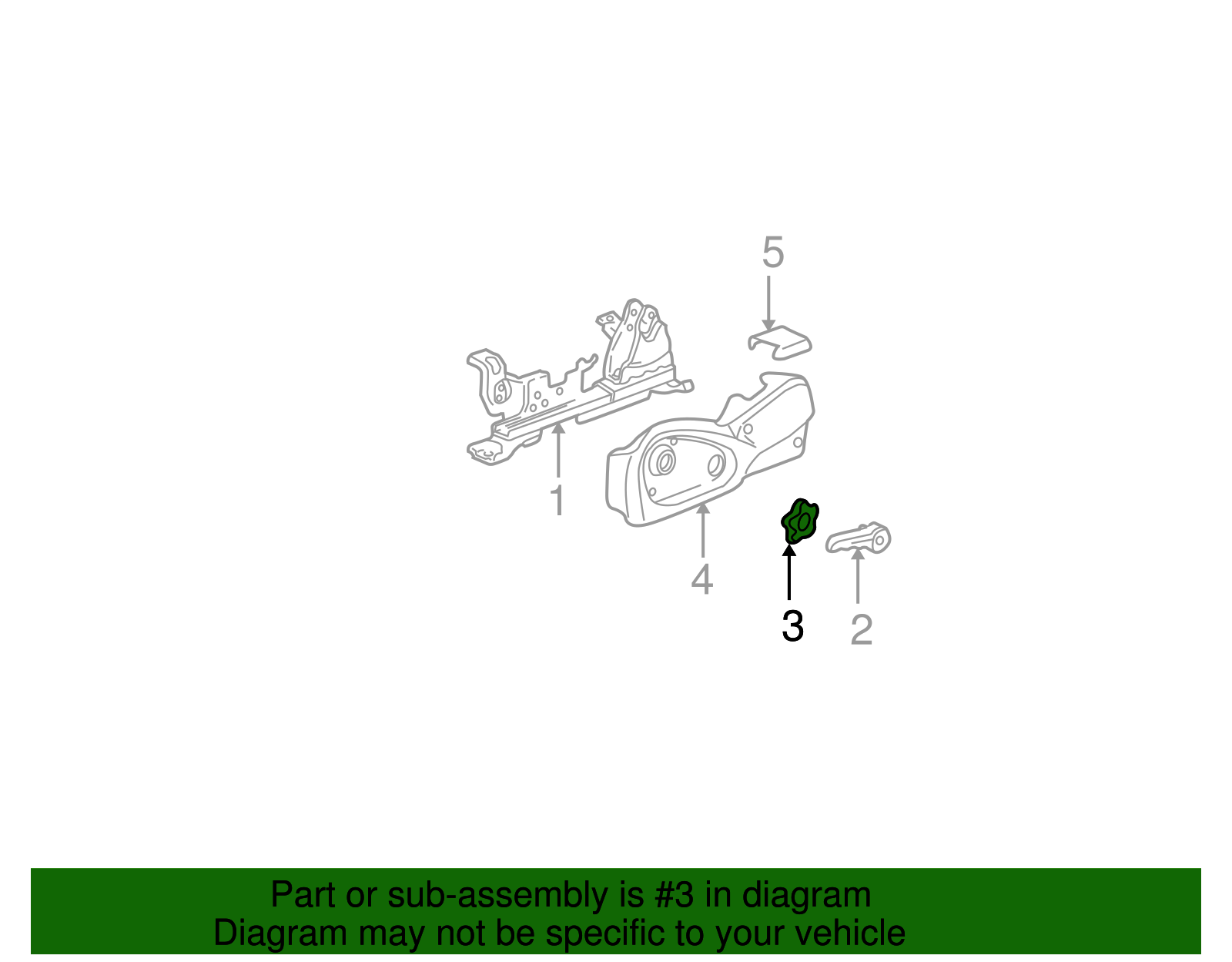 Front Seat Lumbar Support Actuator Knob - GM (89042211)