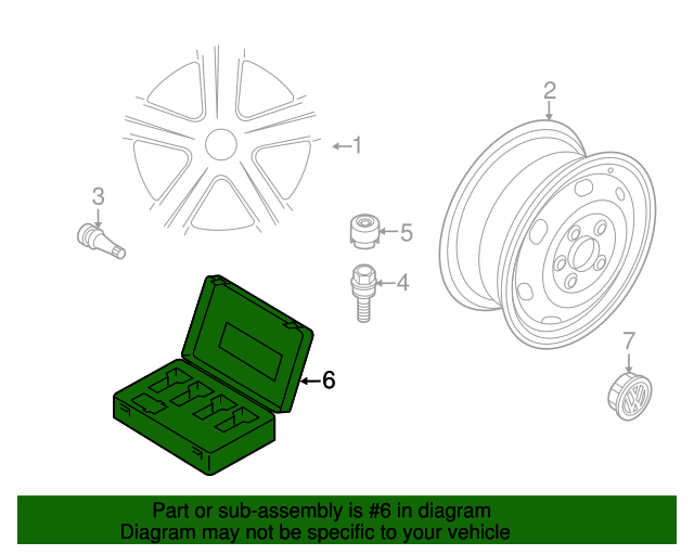 2016-2022 Volkswagen Lockable Wheel Bolt Set 5Q0-698-137 | VW Direct Parts