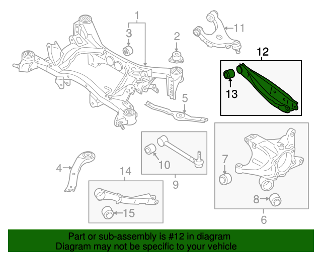 20250AL01A Lower Control Arm 20152023 Subaru Subaru Parts Exchange