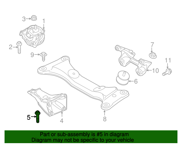 20082018 BMW Engine Mount Bolt 07129903976