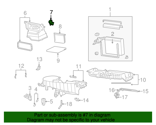 20032012 GM Heating and Air Conditioning Air Inlet Door Actuator