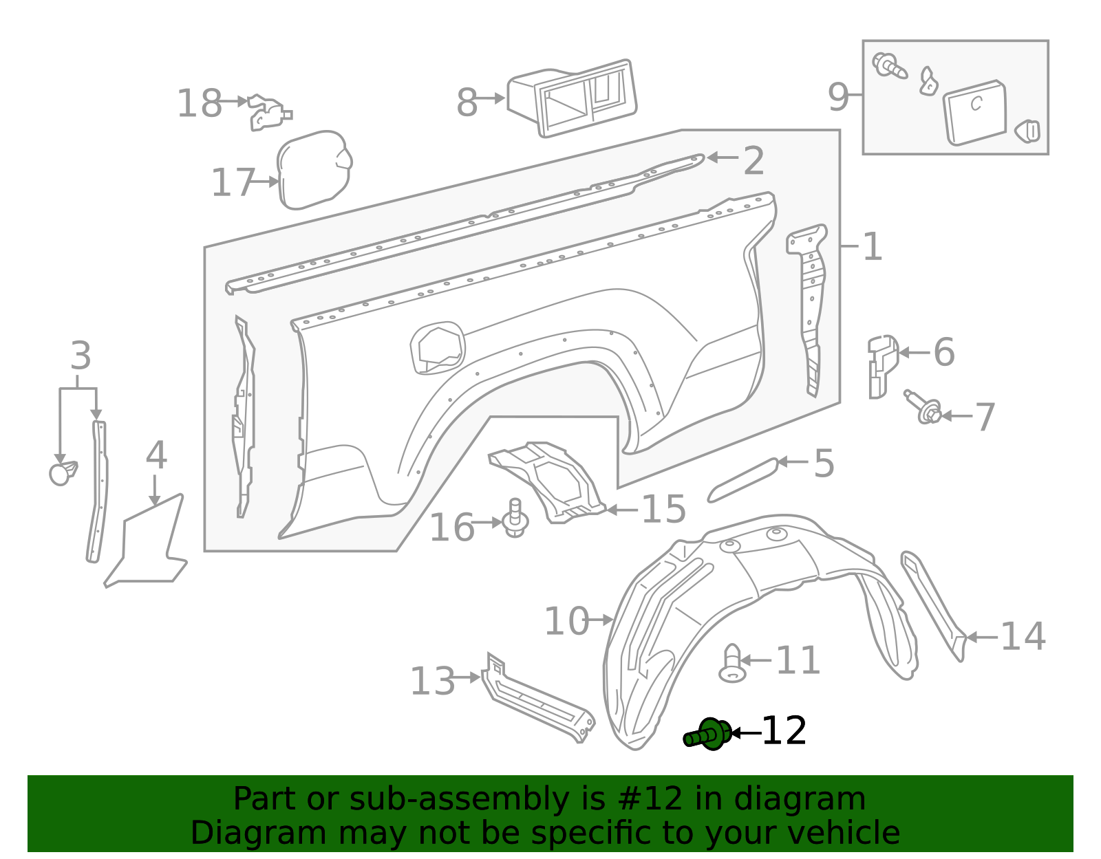 Mount Bracket Upper Bolt - Scion (90119-06844)